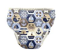 PSS! | Costume Contenitivo Bambino, Pannolino Costumino Neonato, Mare e Piscina, Stampa Sailor Boy, Taglia M, Made in Italy