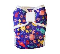 Pss! Pannolino riutilizzabile in tessuto regolabile con bottoni, per bambini da 0 a 3 anni - 4 assorbenti e 2 barriere contenitive - Impermeabile e comodo - 1 unità - Modello Glam - Granchi