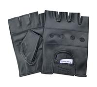 PSS Sedia a Rotelle senza Dita Biker Punk Goth Guida Bici Guanti Mucca Pelle 501