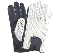 Pss Vero pelle Bovina IN Intero Dito Ganti da Guida con Rete per Traspirabilità