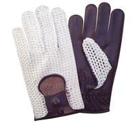 Pss Vero pelle Bovina IN Intero Dito Ganti da Guida con Rete per Traspirabilità