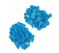 Pssopp 100 Etichette Auricolari in Plastica con Numeri, Etichette Auricolari Vuote in TPU per Bestiame Bovino Suino Ovino Capra, Facile da Scrivere e Guarigione Rapida (Nessuna parola blu (100 pezzi))
