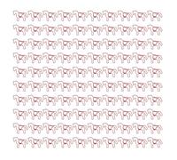 Pssopp 100 Pezzi di Carta Carine e Interessanti, Materiale di Ferro Robusto Ad Ampio Applicazione Clip di Segnalibri a Forma di Cavallo con Scatola Trasparente per la Scuola di Ufficio (rosso)