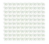 Pssopp 100 Pezzi di Carta Carine e Interessanti, Materiale di Ferro Robusto Ad Ampio Applicazione Clip di Segnalibri a Forma di Cavallo con Scatola Trasparente per la Scuola di Ufficio (GREEN)
