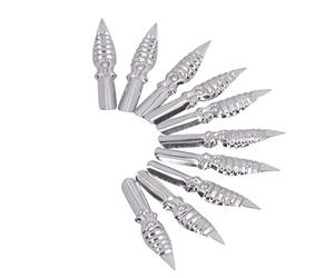 Pssopp 10PCS Pennino per Calligrafia Pennino per Calligrafia Pennino per Calligrafia in Acciaio Inossidabile Pennini di Ricambio per Principianti(B5*10)