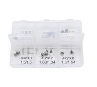 Pssopp 12 Pezzi Strumento di Sostituzione della Corona D'oro, Vite in Acciaio Inossidabile nel Tubo a Corona di Sostituzione per Kit di Strumenti di Riparazione Dell'orologio