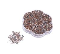 Pssopp 14400 Pezzi Strass Strass per Unghie Gemme per Nail Art per Nail Art Vetro Trasparente Lucido con Retro Piatto Colla Termica per Vestiti Fai da Te Scarpe Borse Decorazioni (S601-champagne)