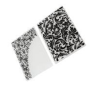 Pssopp 2 Cartelle in Plastica per Goffratura, Cartelle con Modelli per Goffratura, per con Design a Foglie e Fiori per Biglietti Fai da Te, Inviti e Buste con Motivi