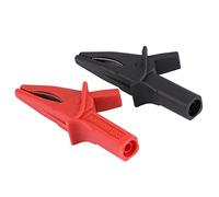 Pssopp 2 Pcs HT18A Clamp/Holder Rosso per Oscilloscopio, Completamente Isolato, Facile Connessione e Presa Dentata, Mini Dimensione per Test Convenienti con Limite di Apertura della Mascella 30 Mm