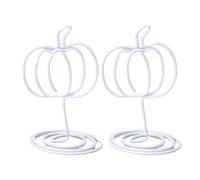 Pssopp 20 Portafoto Zucca, Portamemo Clamp/Holder per Display per Carte con Supporto Portafoto in Filo Metallico per Ricevimenti di Nozze, Feste di Compleanno 20 Zucca, Numero Tavolo
