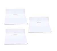 Pssopp 3 Mensole per Montaggio a Parete, Piccole Mensole Sospese in Acrilico, Moderni Espositori Sospesi con 2 Opzioni di Montaggio per Visualizzare Foto, Fotocamere, Altoparlanti, Luci (WHITE)