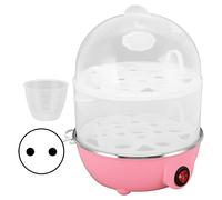 Pssopp 350 W 2 Strati 14 capacità Uova Cuociuova Elettrico Cuociuova Rapido Spegnimento Automatico, Cuociuova per Uova Sode Cuociuova Elettrodomestici Speciali (Doppio Strato Rosa)