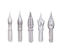 Pssopp 5 Pezzi Dip Pen Pennini Metallo Comic Dip Pen Pennino di Ricambio Scrapbook Journal Scritte a Mano Pennino per Scrivere