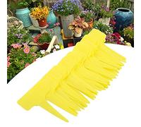Pssopp 50 Marcatori per Etichette di Tipo T, Materiale PVC, Etichette per Piante Durevoli e Impermeabili, Ideali per Vassoi per Semi e Mini Serre (YELLOW)