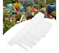 Pssopp 50 Marcatori per Etichette di Tipo T, Materiale PVC, Etichette per Piante Durevoli e Impermeabili, Ideali per Vassoi per Semi e Mini Serre (WHITE)