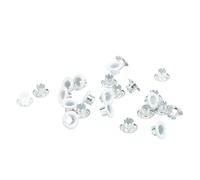 Pssopp 500 Pezzi Occhielli Occhielli in Metallo 4 Colori Ferro Bordo Arrotondato Viso Liscio per Scarpe Abbigliamento Accessori per Bagagli (YK4/5C10 (bianco))