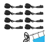 Pssopp 8 Impostare Clip con Cinghie Coperte per Copertina per Rivestimento Solare, Cinghia del Kit per Piscina per Piscina per Piscina per Piscina Nella Piscina Nella Piscina a Terra