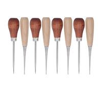 Pssopp 8pcs Impugnatura in Legno Ergonomica in Pelle Inossidabile Strumento AWL Set per Mestiere di Cucito Fai -da -te con Manico a Forma di Zucca per gli Amanti Fai -da -te