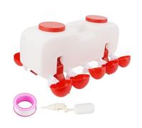 Pssopp Abbeveratoio Automatico per Polli 10L Forniture per Galline Abbeveratoio per Pollo Abbeveratoio per Pollame Bicchieri per Pollame con 10 Ciotole per Pollo Anatra Oca Quaglia