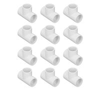 Pssopp Adattatore per Raccordi per Tubi a T in PVC da 12 Pezzi, Raccordi per Tubi Giunti di Diametro Uguale per l'approvvigionamento Idrico Miglioramento Domestico Piscine Spa Adattatore per per a