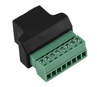 Pssopp Adattatore RJ45 a Terminale a Vite, Blocco Femmina Schermato a 8 Pin con Cablaggio 568B, Connettore CAT5 CAT6 Senza Attrezzi per Installatori di Videocamere CCTV DVR Balun e Cablaggio Rack