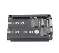 Pssopp Alloggiamento Adattatore SSD M.2 , Doppia Chiave NGFF B M a Convertitore III 6Gbps da 2,5 Pollici, Adatto per 2230 2242 2260 2280, Driver Gratuito per Aggiornamento Archiviazione PC Desktop