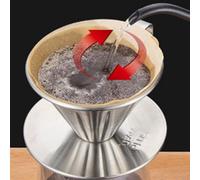 Pssopp Altri Utensili da e Accessori Filtro a Cono Metallico Riutilizzabile in Acciaio Inossidabile 304 per la Casa, i Viaggi, l'ufficio, la Birra 2 3 Tazze, Senza Scarti di Carta, Versare Sul