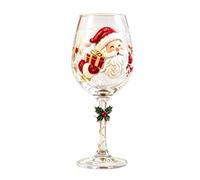 Pssopp Calice di Natale, Bicchiere con Stelo a Fiocco di Neve (Babbo | Motivi Festivi in Rilievo, Regge Cocktail Sidro Cacao, Gambo Stabile per Cene delle Feste, Padroni e Ospiti Invernali