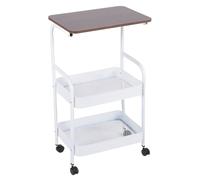 Pssopp Carrello per Snack con Rotelle, Carrello Portaoggetti da a 3 Livelli, Grande Organizer con Rotelle per il Trucco, Articoli Essenziali per Bambini, Asilo Nido, Bagno, (WHITE)