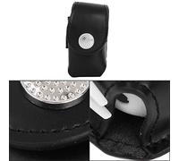 Pssopp Cartona di Pallina da, Borsa a Sfera Compatta Leggera Morbida per Palla con Disegno a Bottone Scatto di Metallo, Sacca da PU per 3 Palline, 1 Divot, 3 Maglietta, Chiusura Posteriore e