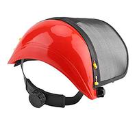 Pssopp Casco di Sicurezza in Rete, Visiera Integrale in ABS e Ferro con Fascia Regolabile, Fascia Antisudore Inclusa, Protezione Antidetriti per Lavori di Taglio e Taglio di Giardini in Agricoltura