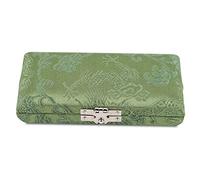 Pssopp Case di Canne di Oboe, Materiale in Legno, Design Slot, Copertura del Panno Seta, Fori Traspiranti, Dimensioni Compatte, Borsa per Protezione della Scatola del Supporto per Portata