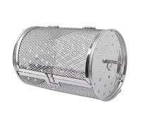 Pssopp Cestello per Griglia Rotante, Gabbia per Barbecue in Acciaio Inossidabile, Design Rotante a 360 Gradi per Verdure e Noci Grigliate Uniformemente nel Barbecue da Campeggio o in Giardino (A)