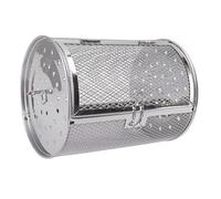 Pssopp Cestello per Griglia Rotante, Gabbia per Barbecue in Acciaio Inossidabile, Design Rotante a 360 Gradi per Verdure e Noci Grigliate Uniformemente nel Barbecue da Campeggio o in Giardino (B)