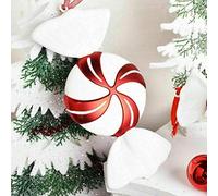 Pssopp Ciondolo da Appendere con Caramelle all'albero di Natale, Ornamenti in PVC Rosso e Bianco, Design Unici da 32 Cm per Feste Festive e Riunioni di Famiglia (Colore assortito #24)