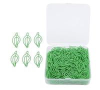 Pssopp Clip di Carta a Forma di Foglie da 200 Pcs, Design Creativo Grazioso Paperclips con Scatola Trasparente per il File di Scrapbooks per Notebook