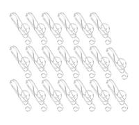 Pssopp Clip di Carta da 20 Pezzi Clip di Raccoglitore di graffette per Note Musicali Ottimo per l'organizzazione di Documenti scolastici per Ufficio(Argento)