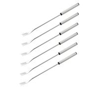 Pssopp Coltelli E Forchette Resistente Alla Corrosione Resistente Al Calore E Manico Antiscivolo Bastoncini Per Fonduta Leggeri Per Feste Domestica O Ristorante Forchetta In Acciaio Inossidabile, (6