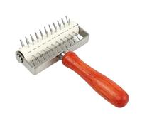Pssopp Coltelli Strumento Perforatore per Crosta di Pizza in Acciaio Inossidabile 430, Previene la Formazione di nell'impasto, per Preparare Pizza, Biscotti, Pasticceria, Pasta per Docker (Manico