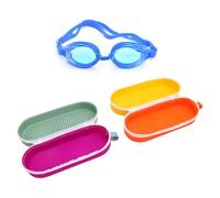 Pssopp Confezione da 2 per Occhialini da Nuoto per Occhiali da Nuoto in Silicone con Fori di Drenaggio Chiusura con Zip Cinghia Elastica Protettiva Ventilata per Nuotatori Viaggi Palestra