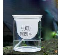 Pssopp Contenitore per Fiori, Vaso per Fioriera in Plastica Autoassorbente con Irrigazione Automatica, Ideale per Ufficio Interno e Uso Domestico (Fondo Tondo)