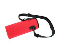 Pssopp Coperchio di Bottiglia Nera, Tamburo per Bottiglia per Acqua in Neoprene Isolata da 1000 Ml, Ottima Protezione la Tua, un Bel Accessorio gli Amanti del Viaggio con Spalla, Cinghia, (rosso)