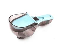Pssopp Cucchiaio Regolabile, Dosatore Scorrevole con Divisore e Scala, Colore Arancione, for cucinare e Misurazione Ingredienti (Blu Grande)
