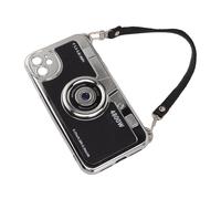 Pssopp Custodia per la Fotocamera Vintage 3D con Cordino, Compatibile con, Custodia TPU Nera di Alta qualità, Idea per Uomini Ragazzi Femminili Ragazze Vintage Fotocamera 12 (#2)