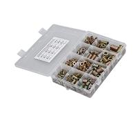 Pssopp Dadi con Inserti Filettati 265 Pezzi, Kit di Assortimento di Mobili in Lega di Zinco con Chiave Esagonale, per Pannelli di Fibra di Compensato di Legno di Pino M4 M5 M6 M8 M10