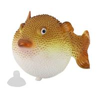 Pssopp Decorazione per Acquario Acquario Pesce Palla Gel di Silice Artificiale Pesce Palla Decorazione per Acquario Artificiale Fluorescente Pesce Palla Ornamento per Acquario(Arancia)