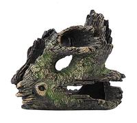 Pssopp Decorazioni Acquario Driftwood Acquario Affumicato Serbatoio Artificiale Resina Tronco d'albero Ornamento di Pesce pianta Habitat Arredamento in Legno(ST-004C)