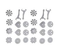 Pssopp Decorazioni per Scarpe a Forma di Speroni Grigi - Accessori Posteriori a Clip per Sneakers e Stivali, Stampati in 3D in ABS con Rotellina Girevole (5 Modelli)