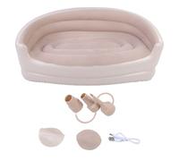Pssopp Divano Gonfiabile Doppio, Divano Gonfiabile con Superficie Floccata, Materasso per Letto Ad Aria Portatile con Pompa Incorporata, per Campeggio, Interni Ed Esterni