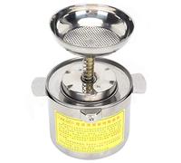 Pssopp Erogatore con Pompa Idraulica per Alcol Pompa per Erogatore di Alcol in Acciaio Inossidabile Capacità 1,2 Litri con Corpo Lucidato Durevole e Filtro Fine per Igienizzazione,